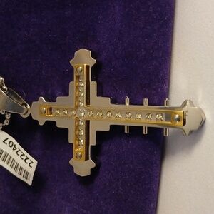 2222407-10 Men's Simulated Diamond Stainless Necklace